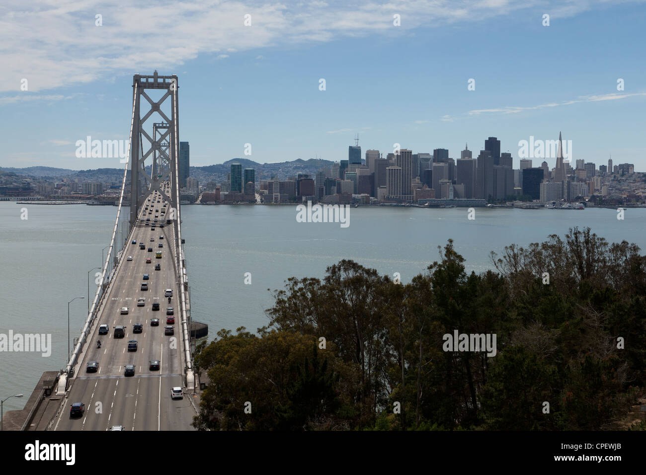 Ponte della Baia di San Francisco Foto Stock