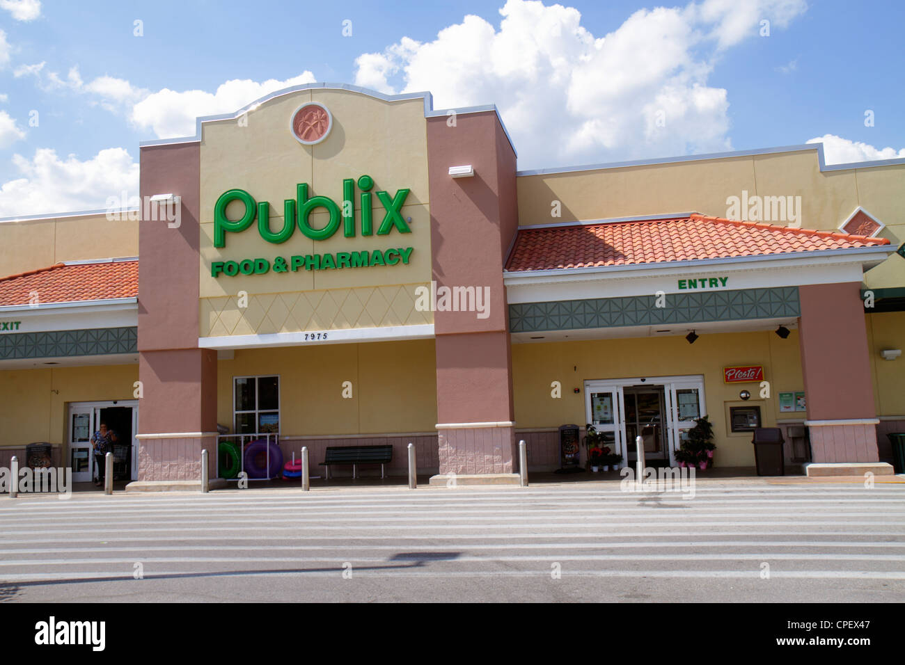 Clermont Florida, Publix Food & and Pharmacy, negozio di alimentari, supermercato, facciata esterna, ingresso, ingresso, visitatori viaggio turistico Foto Stock