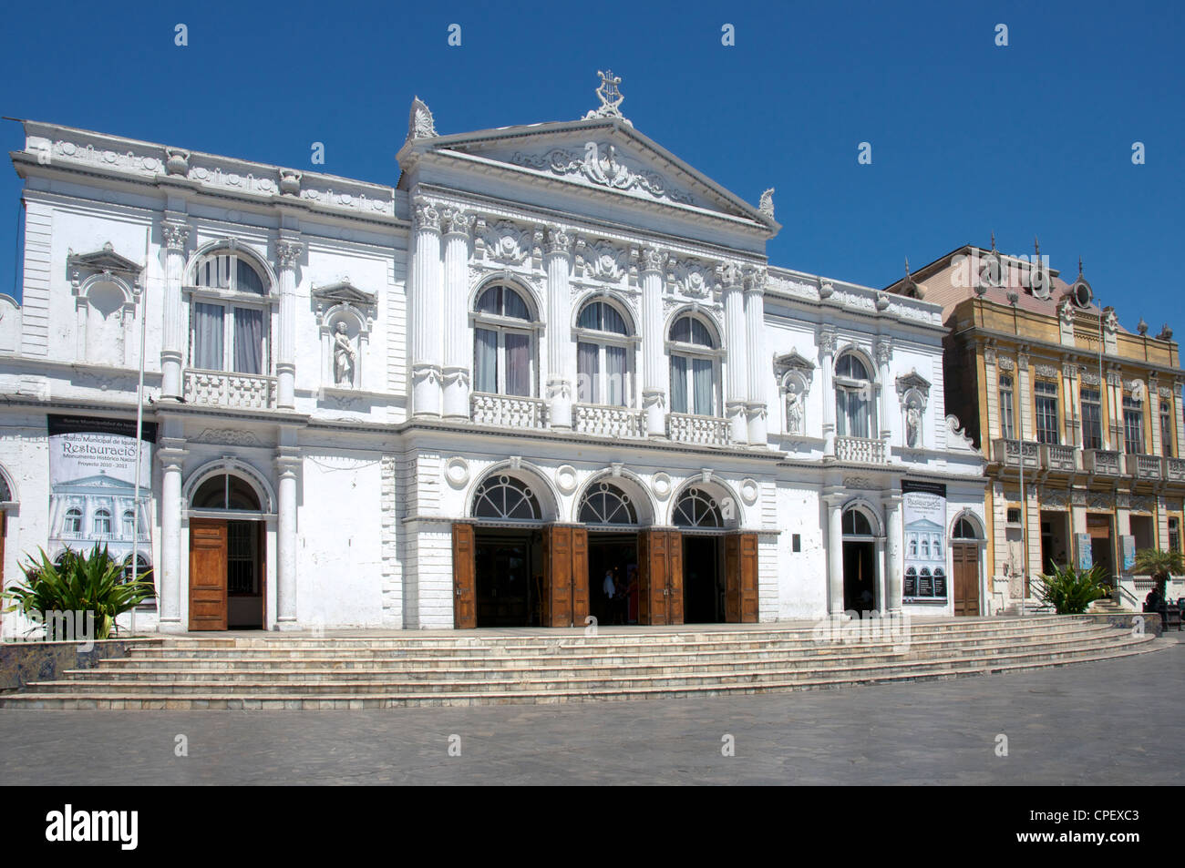 Teatro Municipal Plaza Arturo Prat Iquique Cile Foto Stock