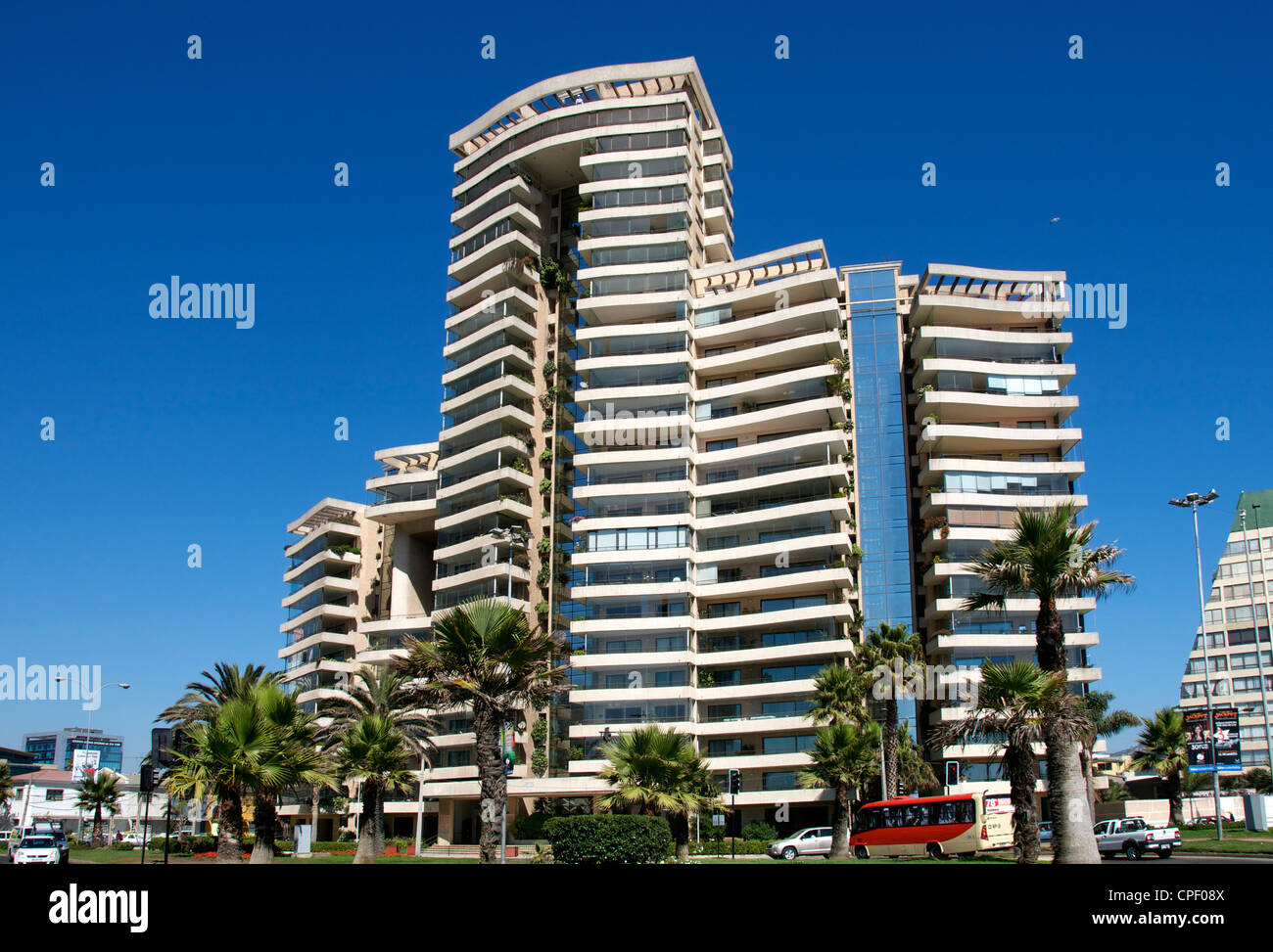 Uffici moderni e appartamento di Vina del Mar in Cile Foto Stock