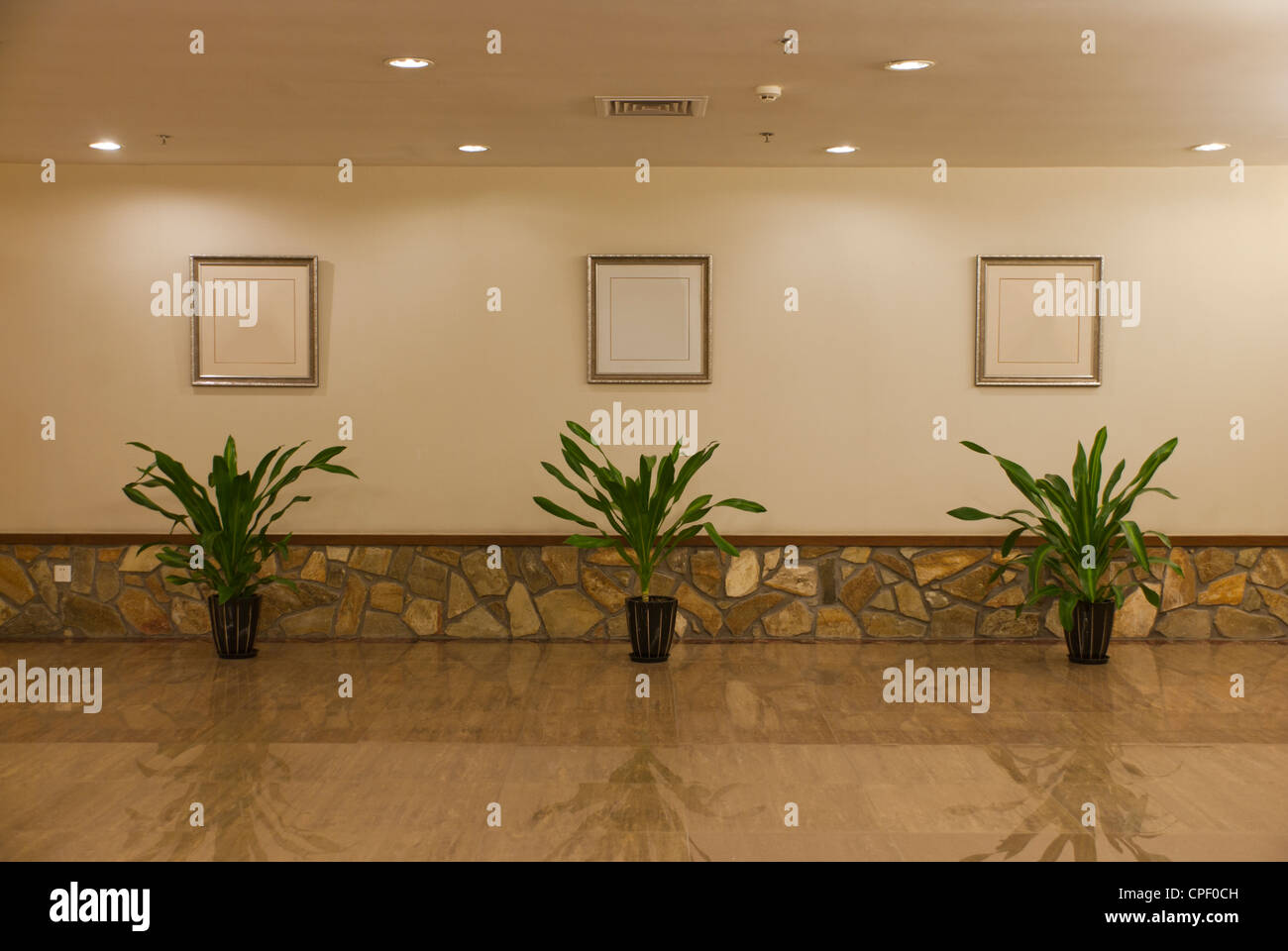 corridoio dell'Hotel Foto Stock