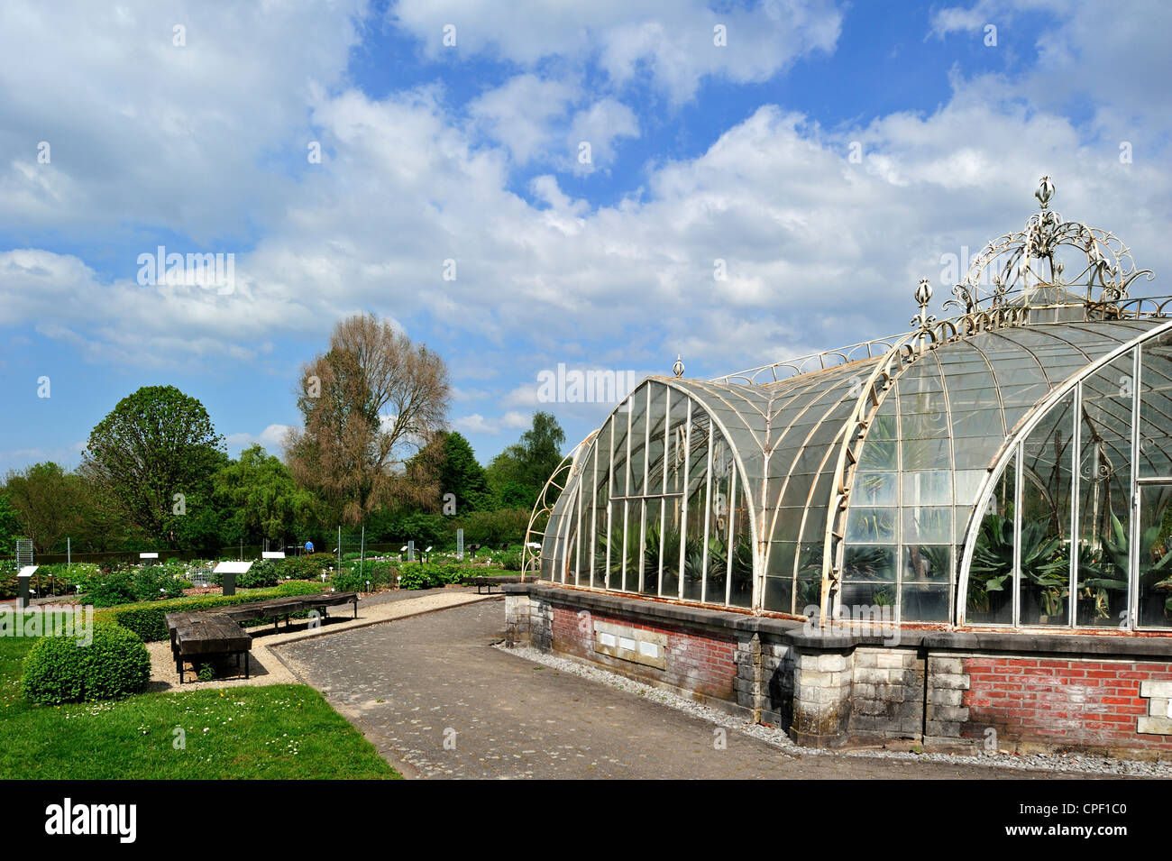 Il Balat serra serra al herbetum nel National Botanic Garden del Belgio a Meise Foto Stock
