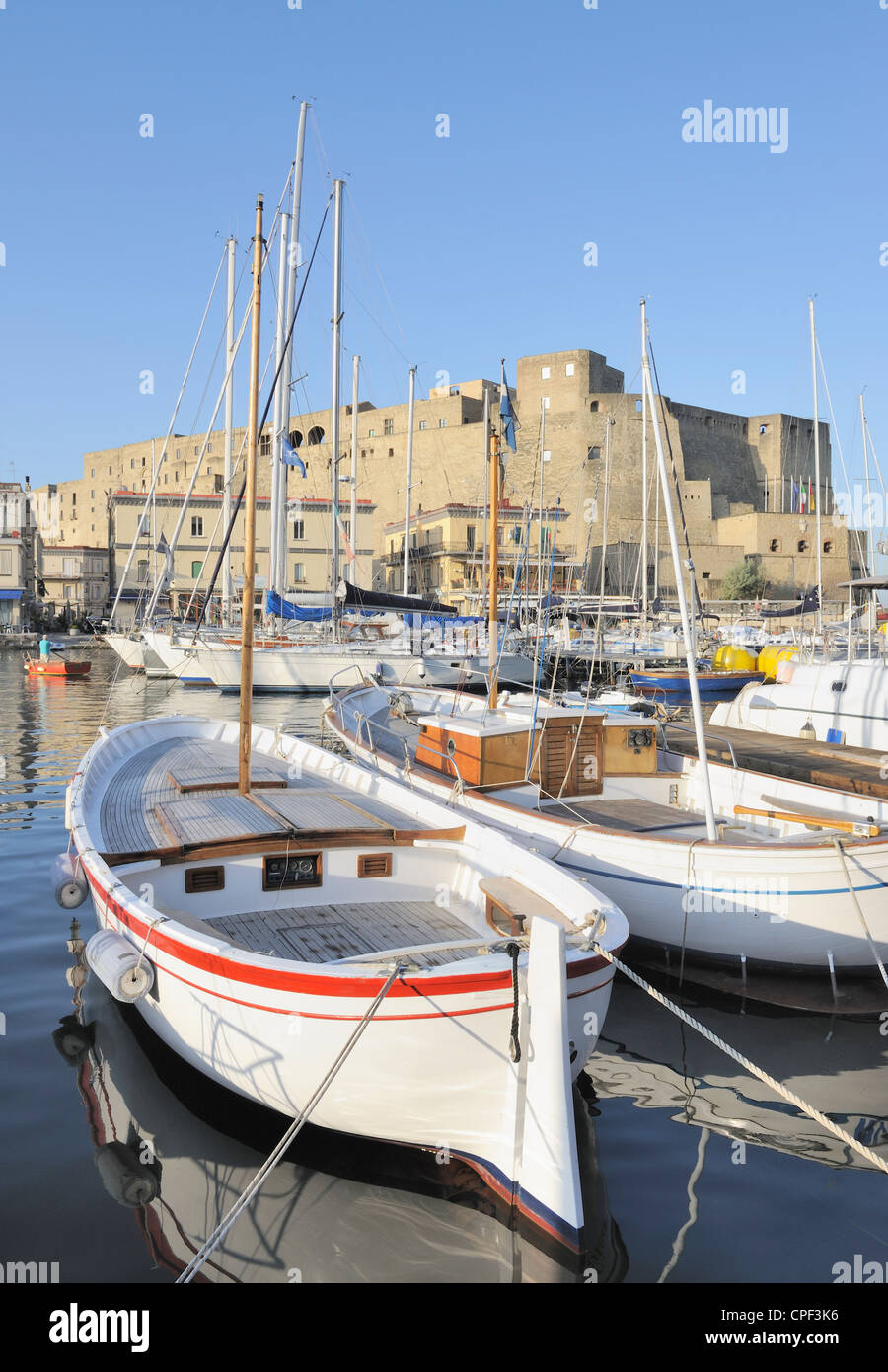 Santa Lucia Harbour, Napoli, Italia Foto Stock