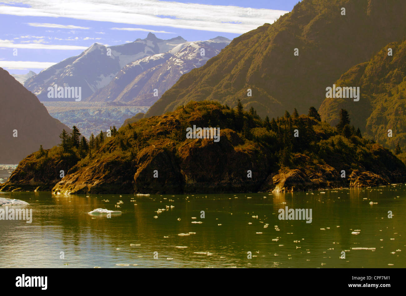 Tracy Arm Fjord Alaska Foto Stock