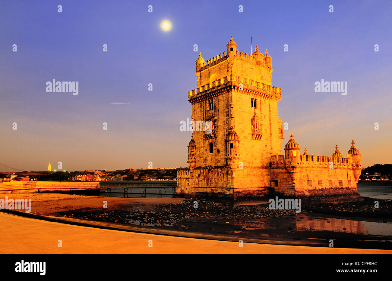 La torre di Belem nella città di Lisbone, Portogallo Foto Stock