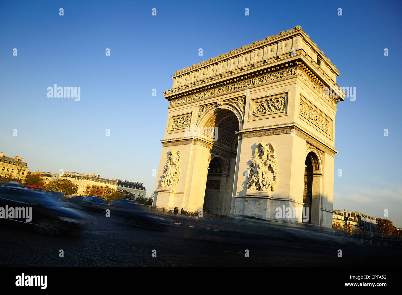 Arco di Trionfo sul luogo Etoile square. Parigi, Francia Foto Stock