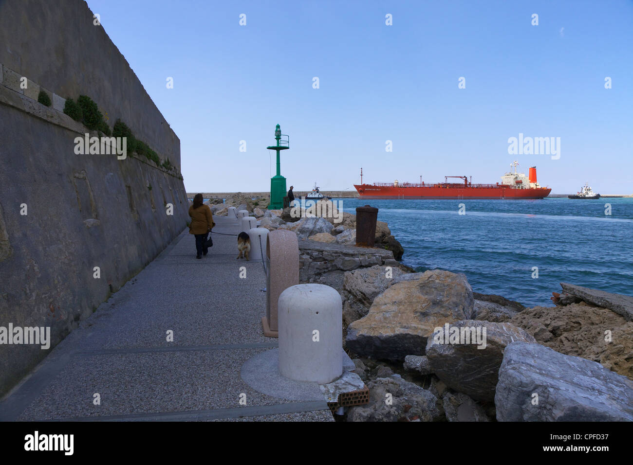 Lungomare di Livorno Foto Stock