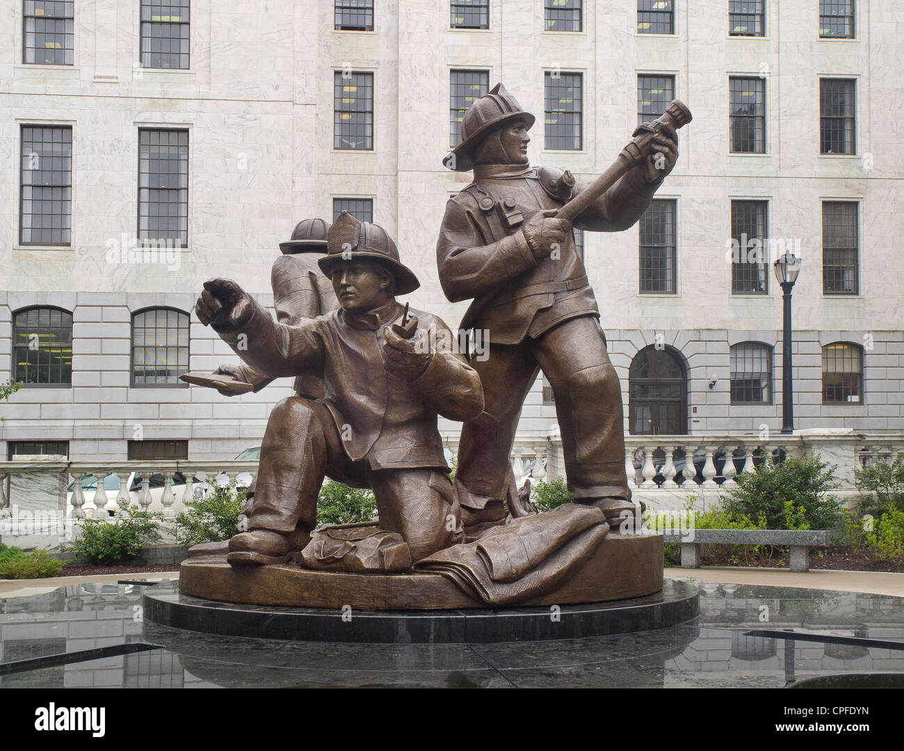 Massachusetts caduti vigili del fuoco memorial Foto Stock