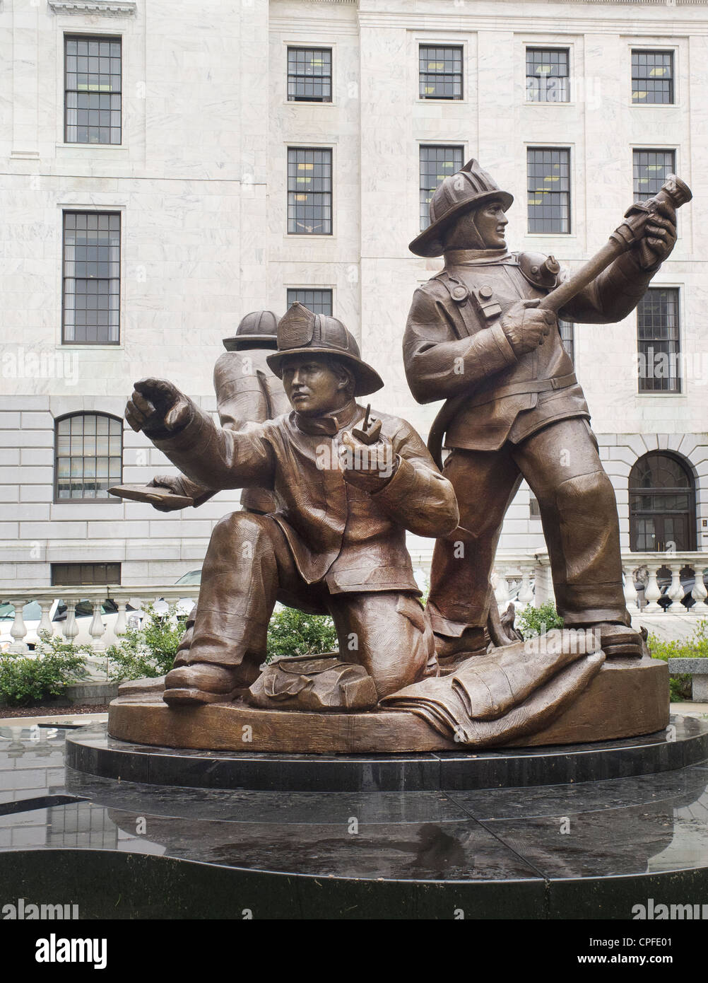 Massachusetts caduti vigili del fuoco memorial Foto Stock