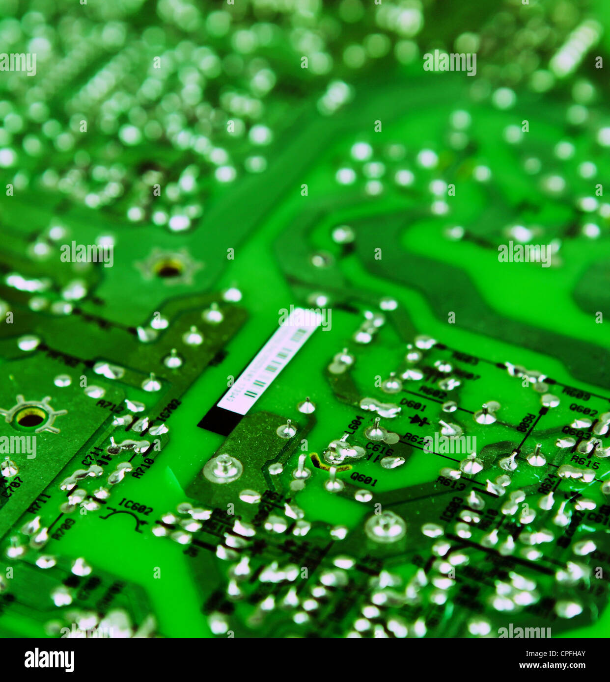 Scheda a circuito stampato, il circuito, tecnologia, computer cpu, electronics, disco rigido, microchip Foto Stock