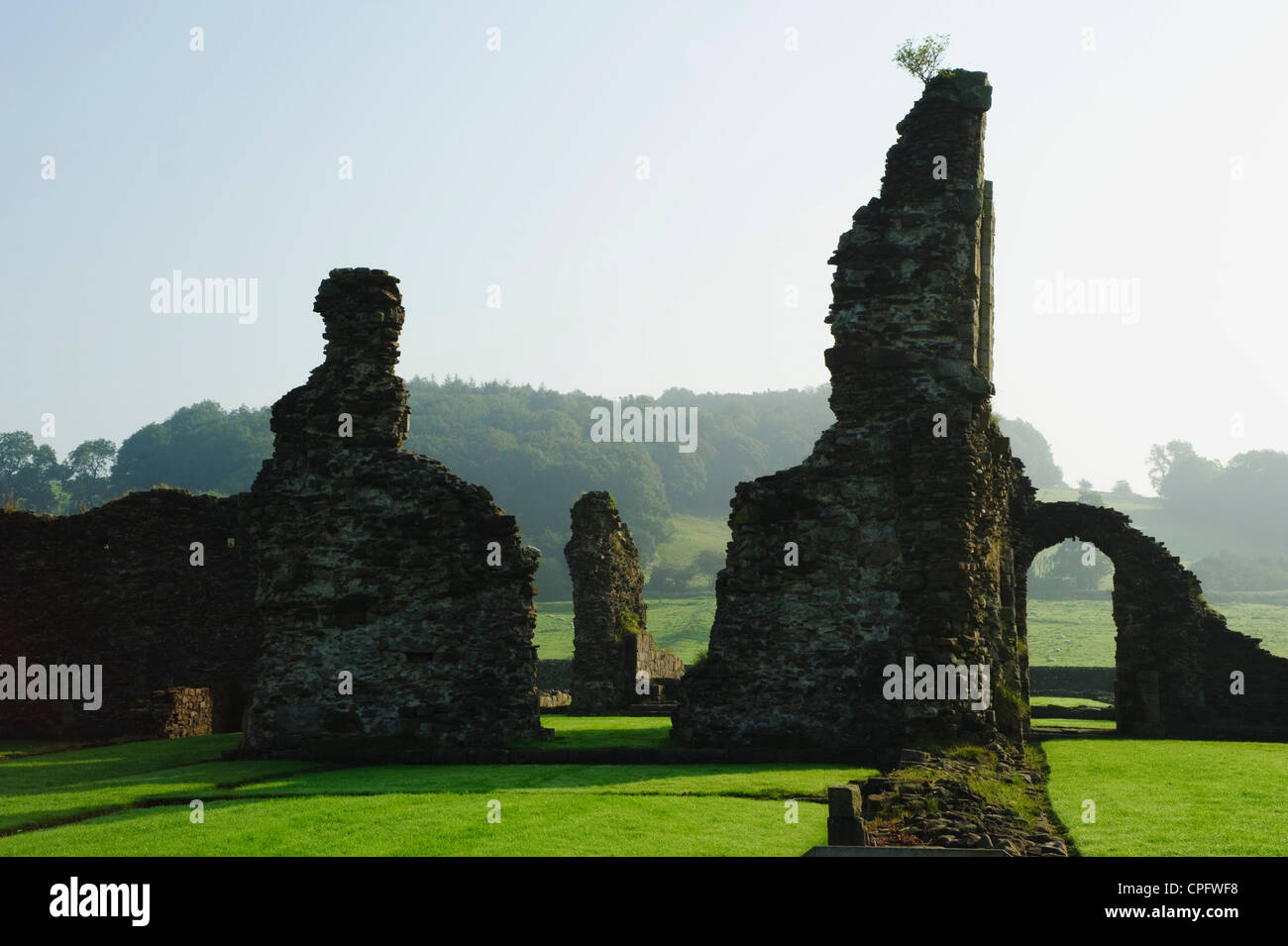 Rovine di Sawley Abbazia una fondazione cistercense in Ribble Valley Lancashire Inghilterra Foto Stock