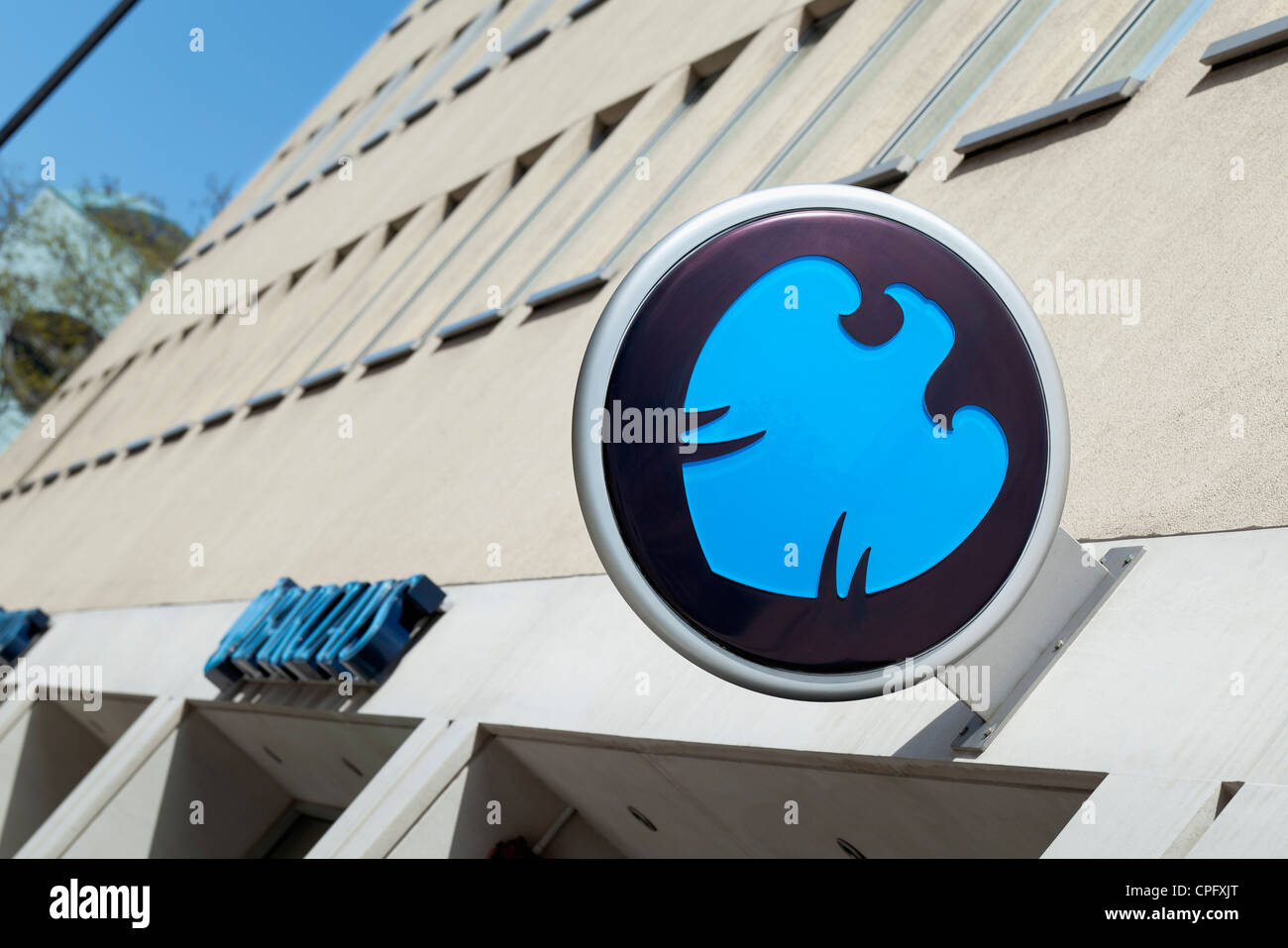 Barclays Bank branch segno, Londra, Inghilterra Foto Stock