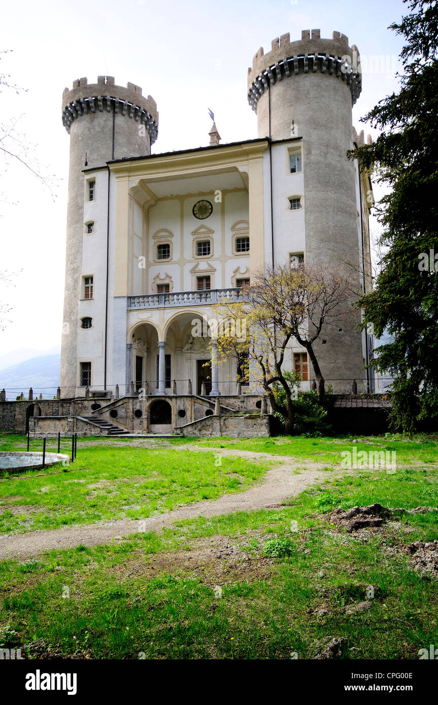 L'Italia, Valle d'Aosta, il castello di Aymavilles Foto Stock