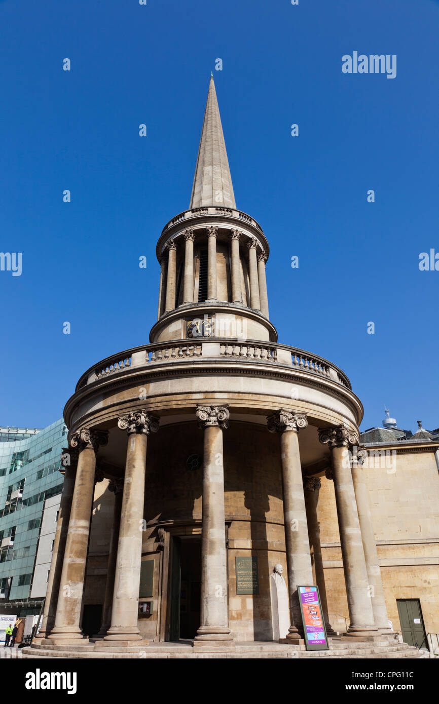Inghilterra, Londra, Marylebone, Langham Place, tutte le anime chiesa Foto Stock