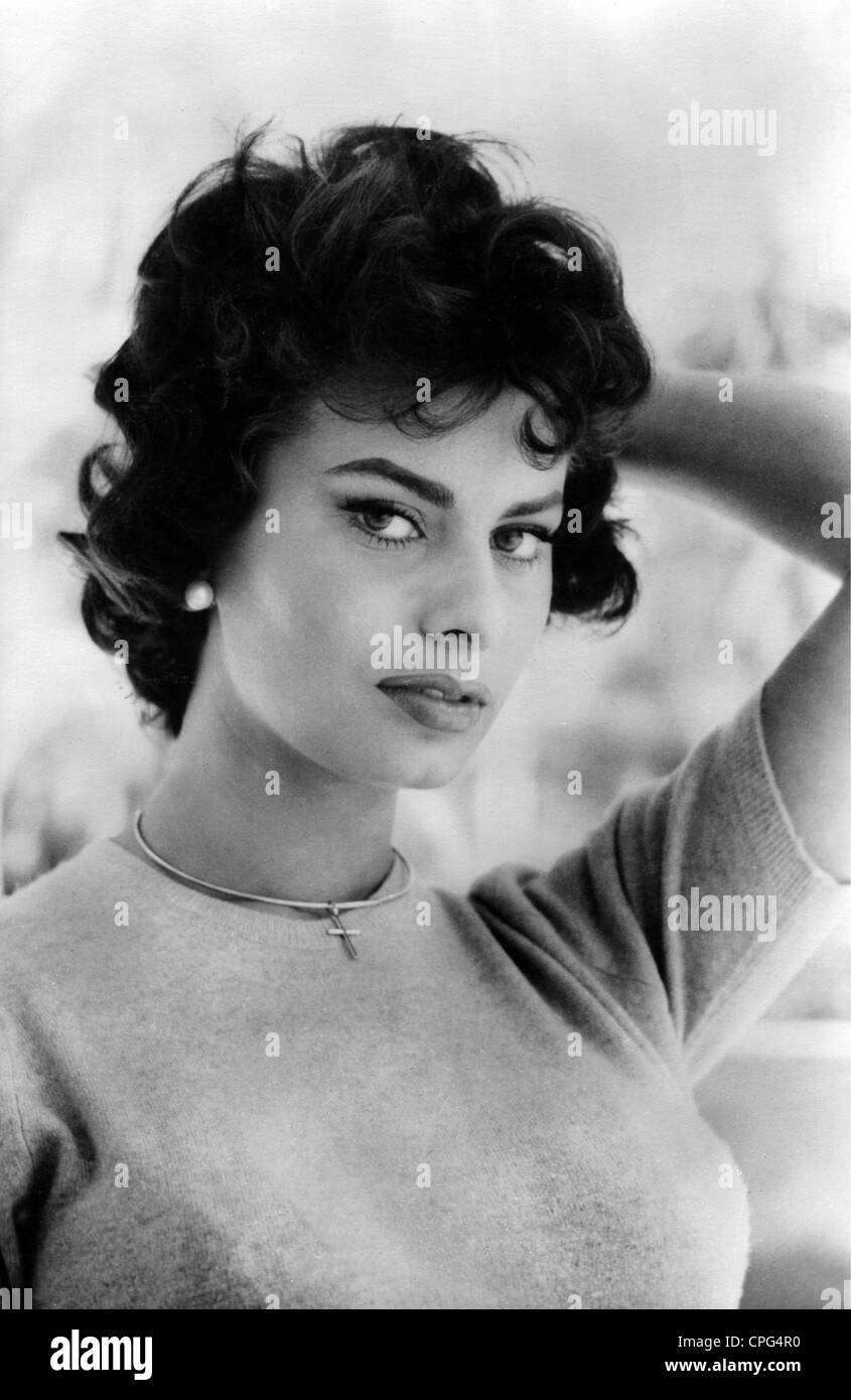 Loren, Sophia, * 20.9.1934, attrice italiana, ritratto, cartolina, Foto Stock