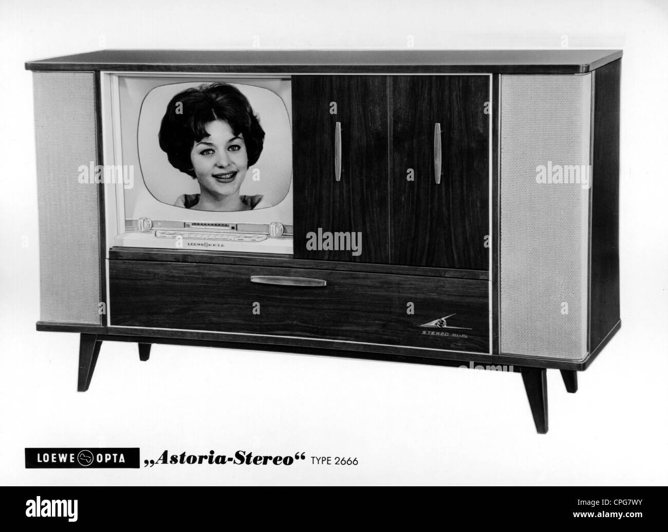 Broadcast, televisione, tv set 'Astoria Stereo' (tipo 2666), 1950, , Additional-Rights-Clearences-Not Available Foto Stock