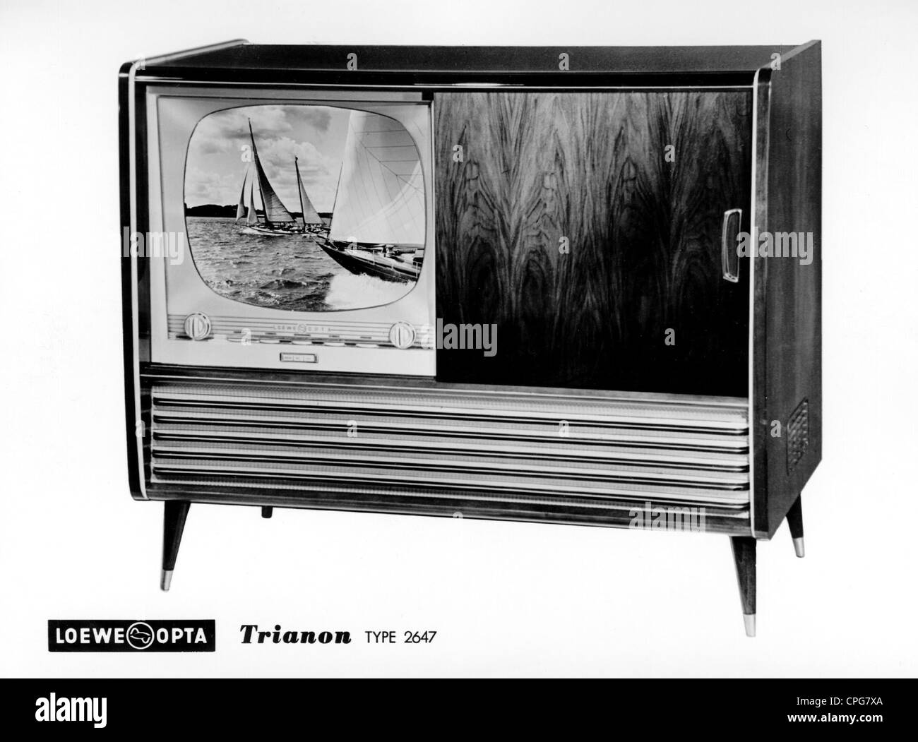 Broadcast, televisione, tv set 'Trianon' (tipo 2647), 1950, , Additional-Rights-Clearences-Not Available Foto Stock