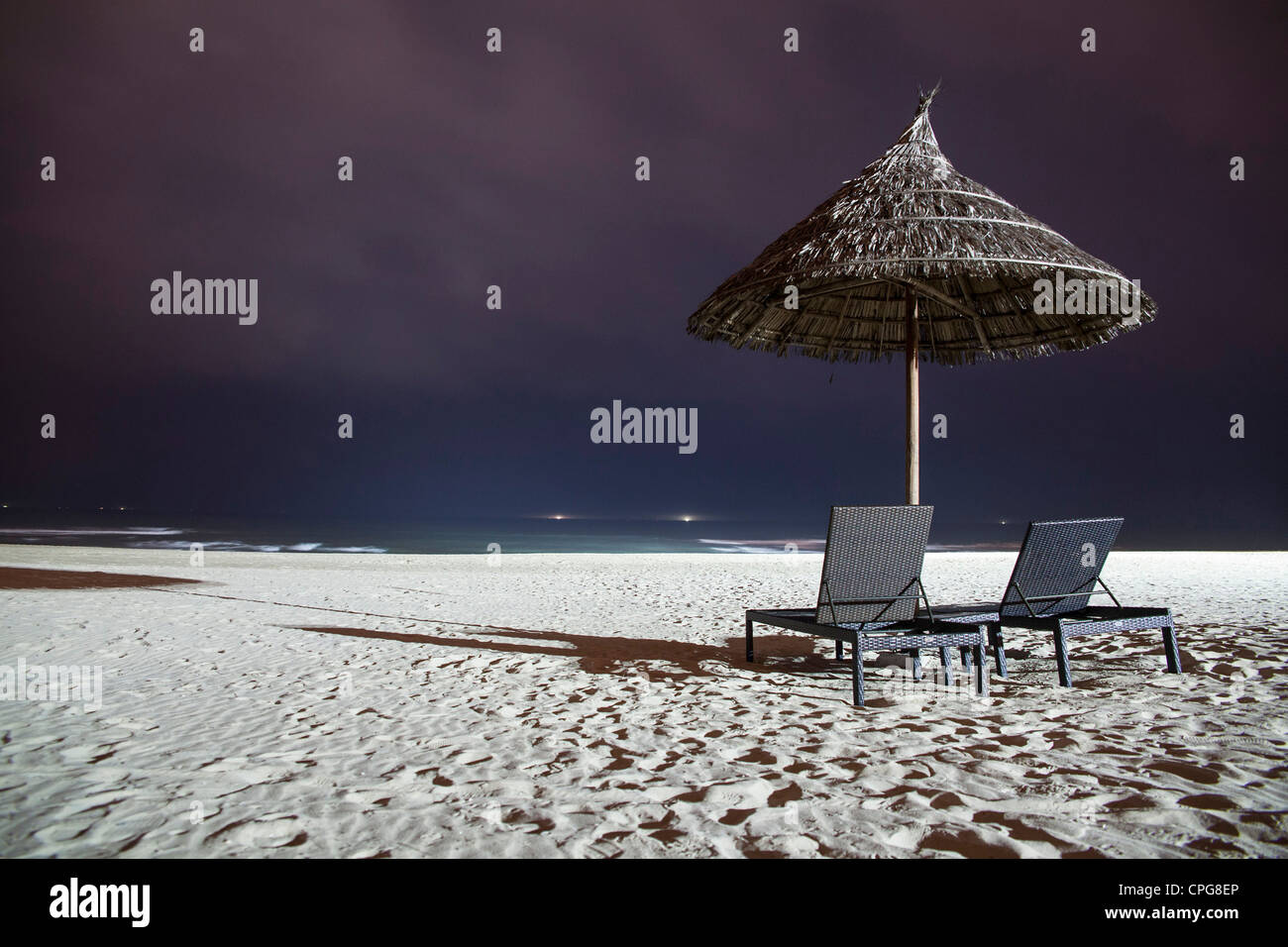 Vista sulla spiaggia di Da Nang il 2 marzo 2012 di Da Nang, Vietnam Foto Stock