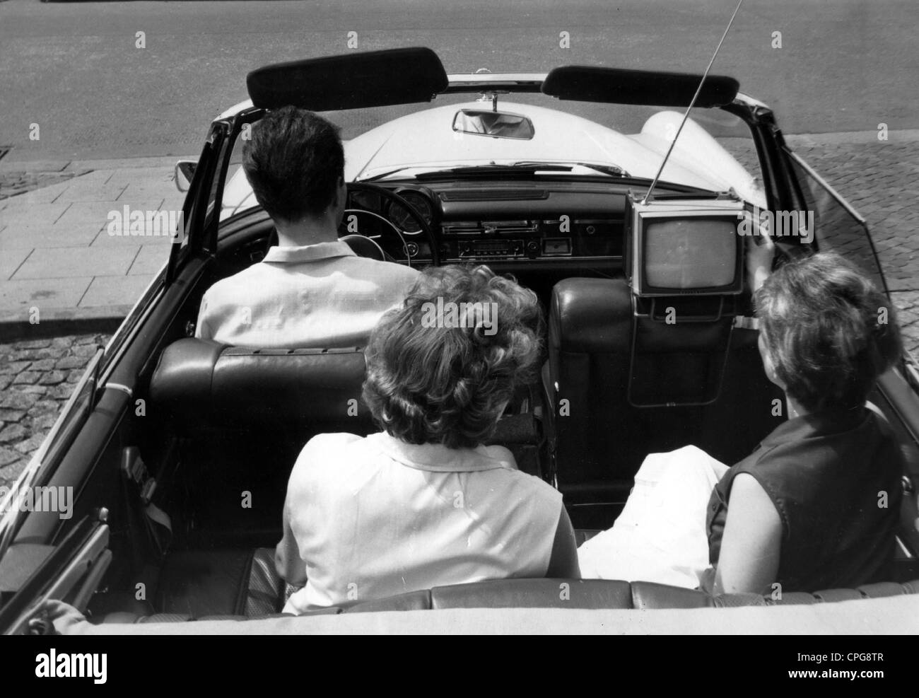 Televisione, televisione, televisione in cabriolet, 1964, diritti-aggiuntivi-clearences-non disponibile Foto Stock