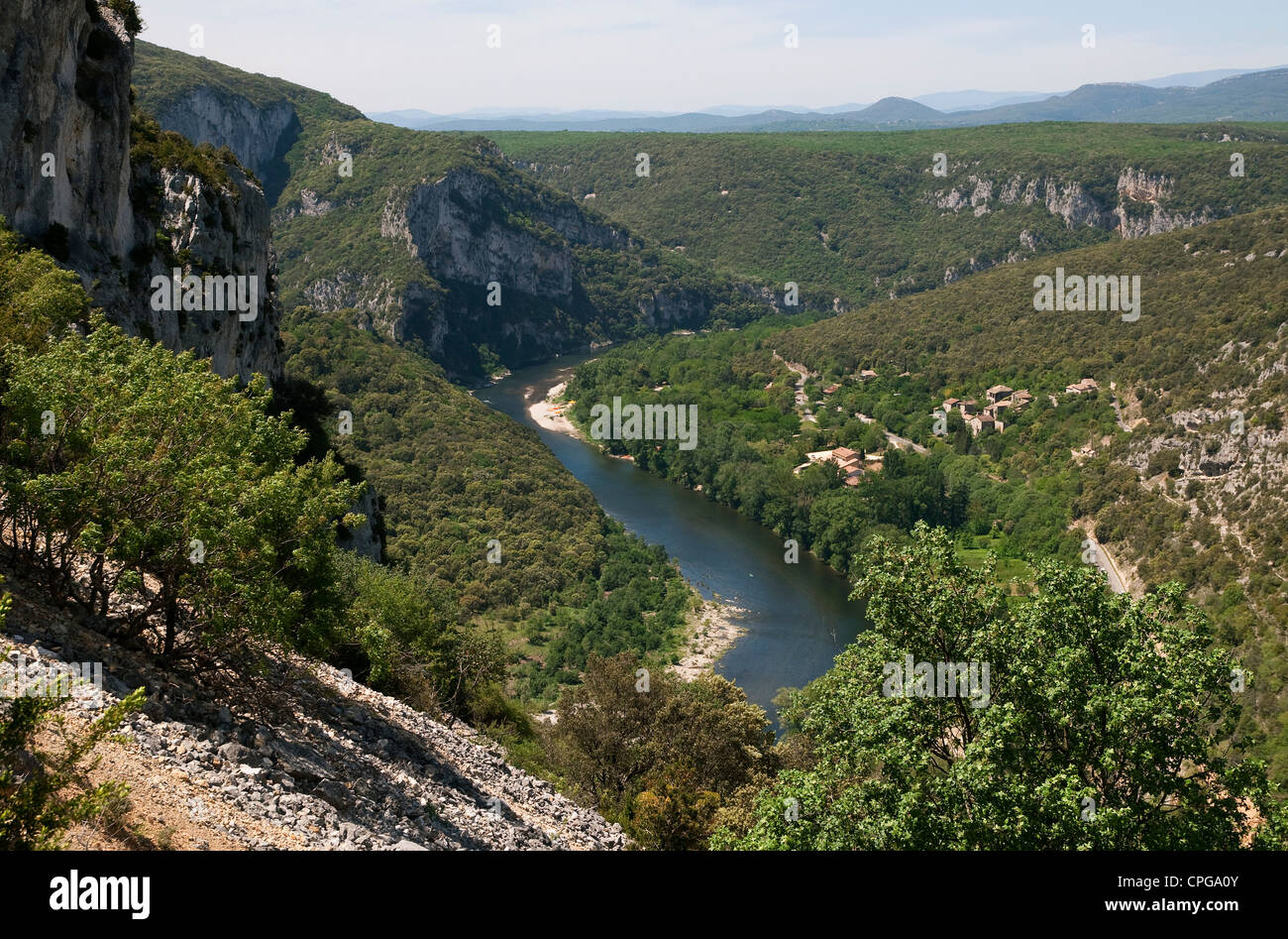 Fiume ardeche gorge, Francia Foto Stock