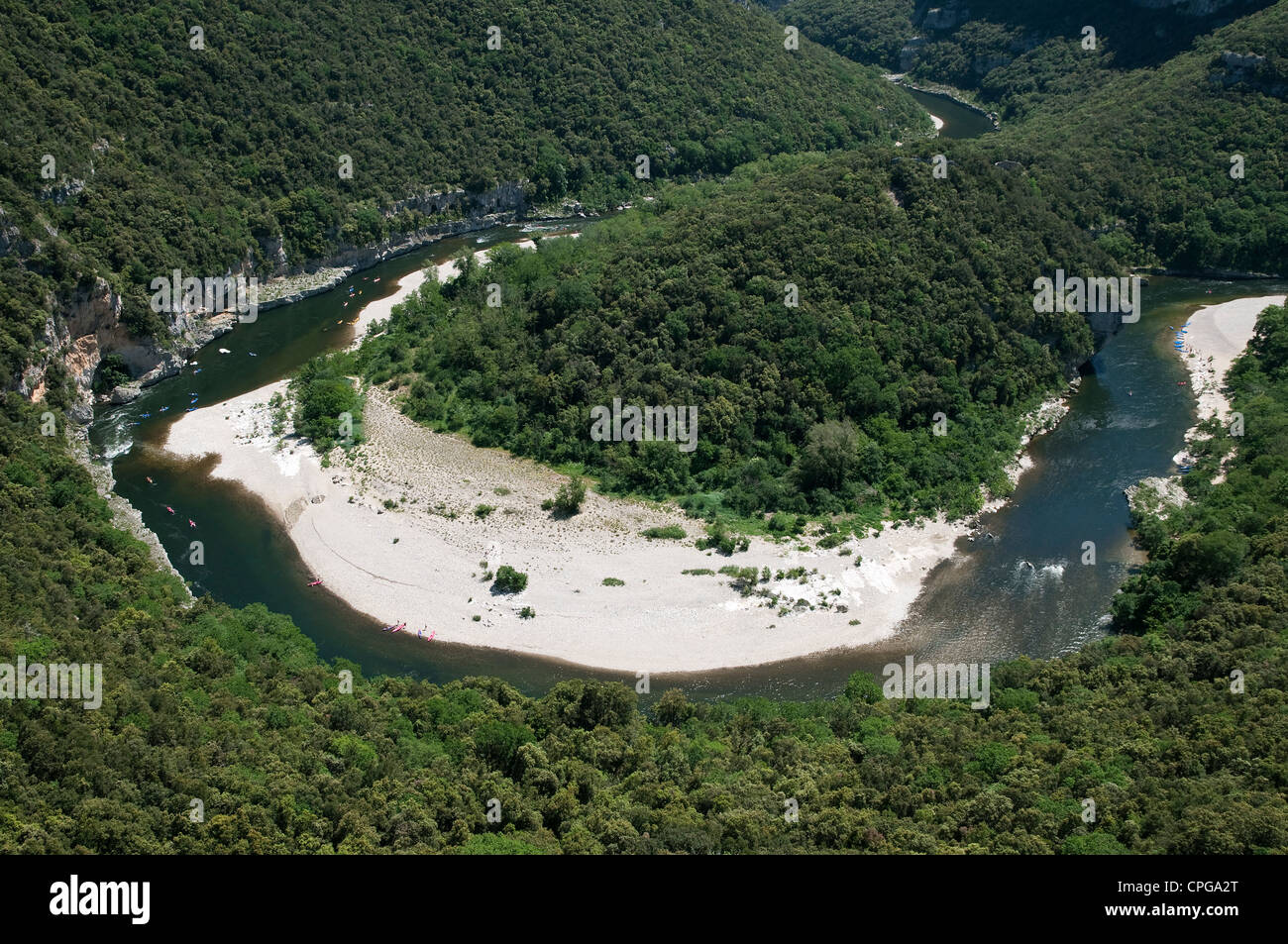 Fiume ardeche gorge, Francia Foto Stock