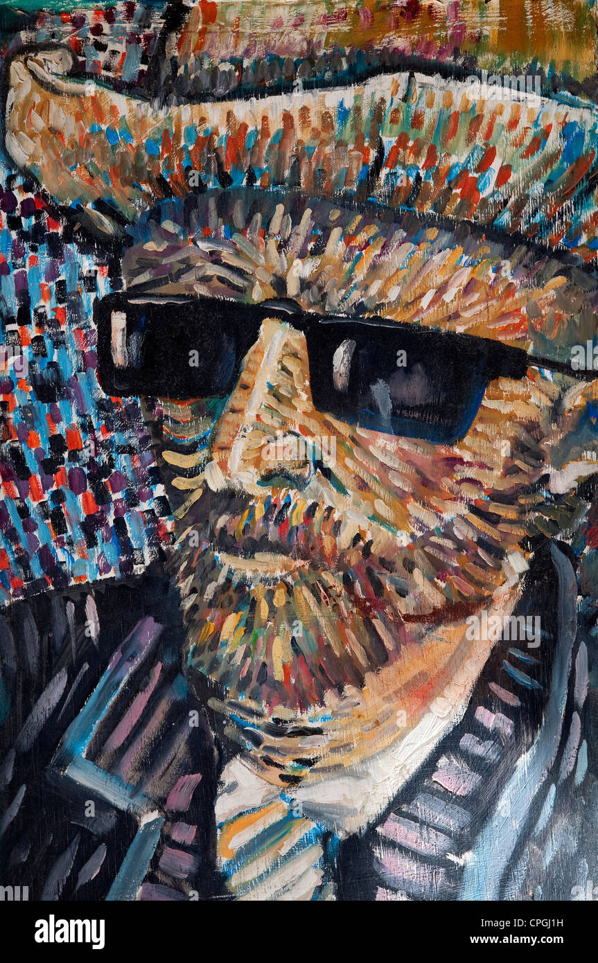 Vincent van Gogh indossando occhiali da sole Foto Stock