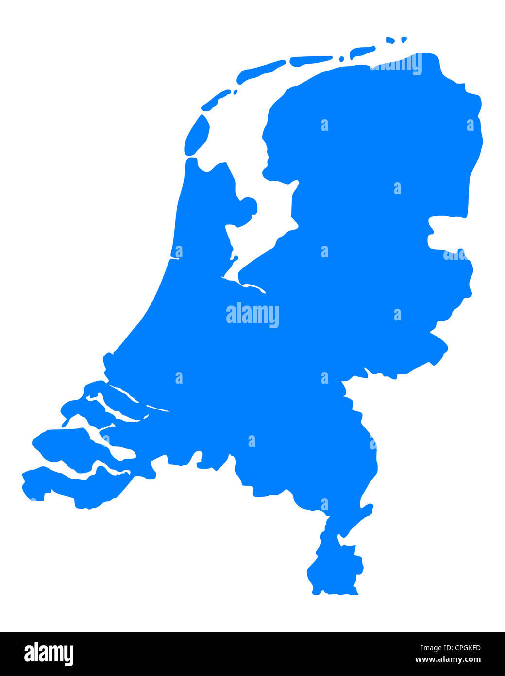 Mappa di Paesi Bassi Foto Stock