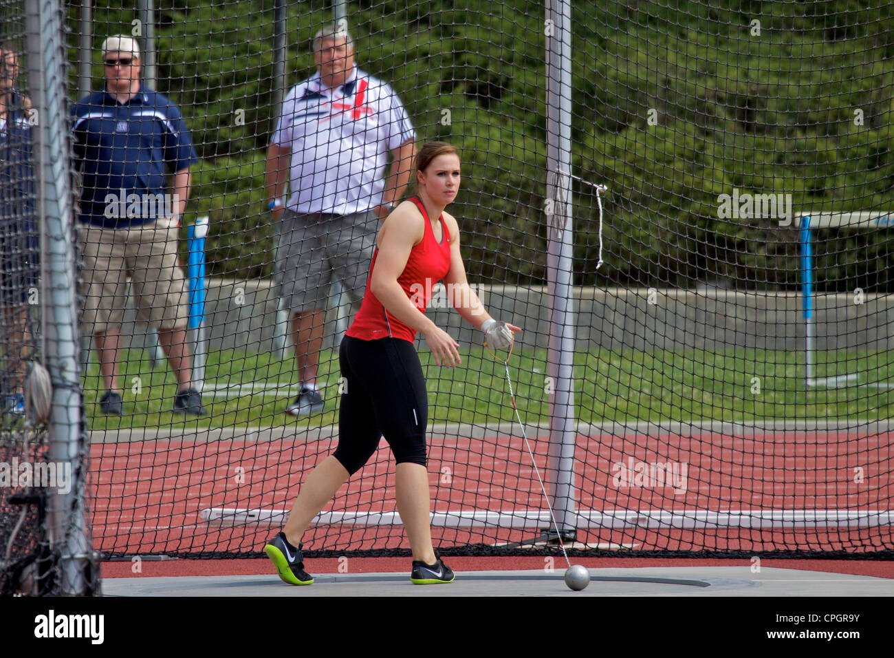 Gran Bretagna Hammer thrower Sophie Hitchon Foto Stock