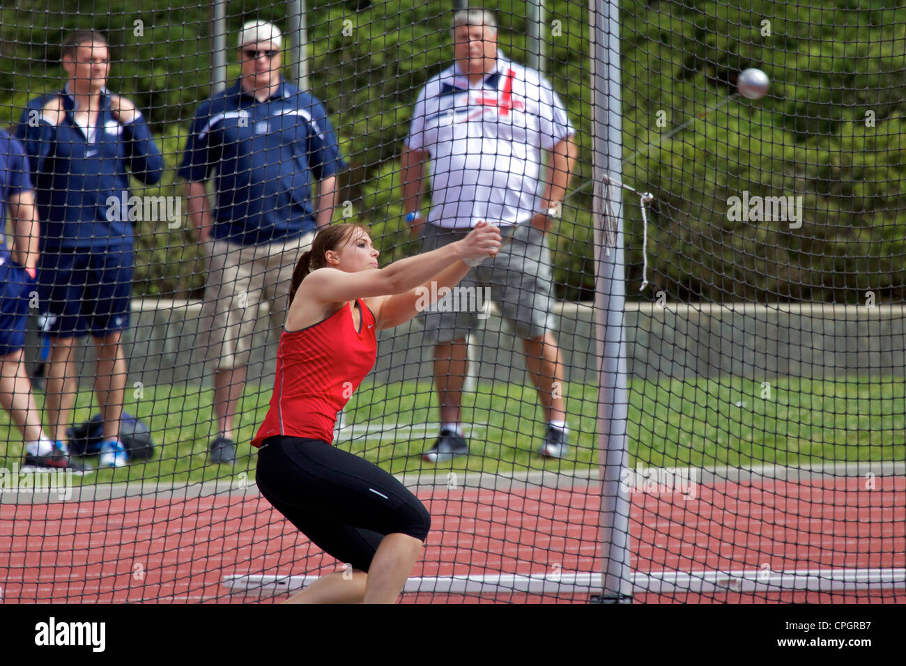 Gran Bretagna Hammer thrower Sophie Hitchon Foto Stock