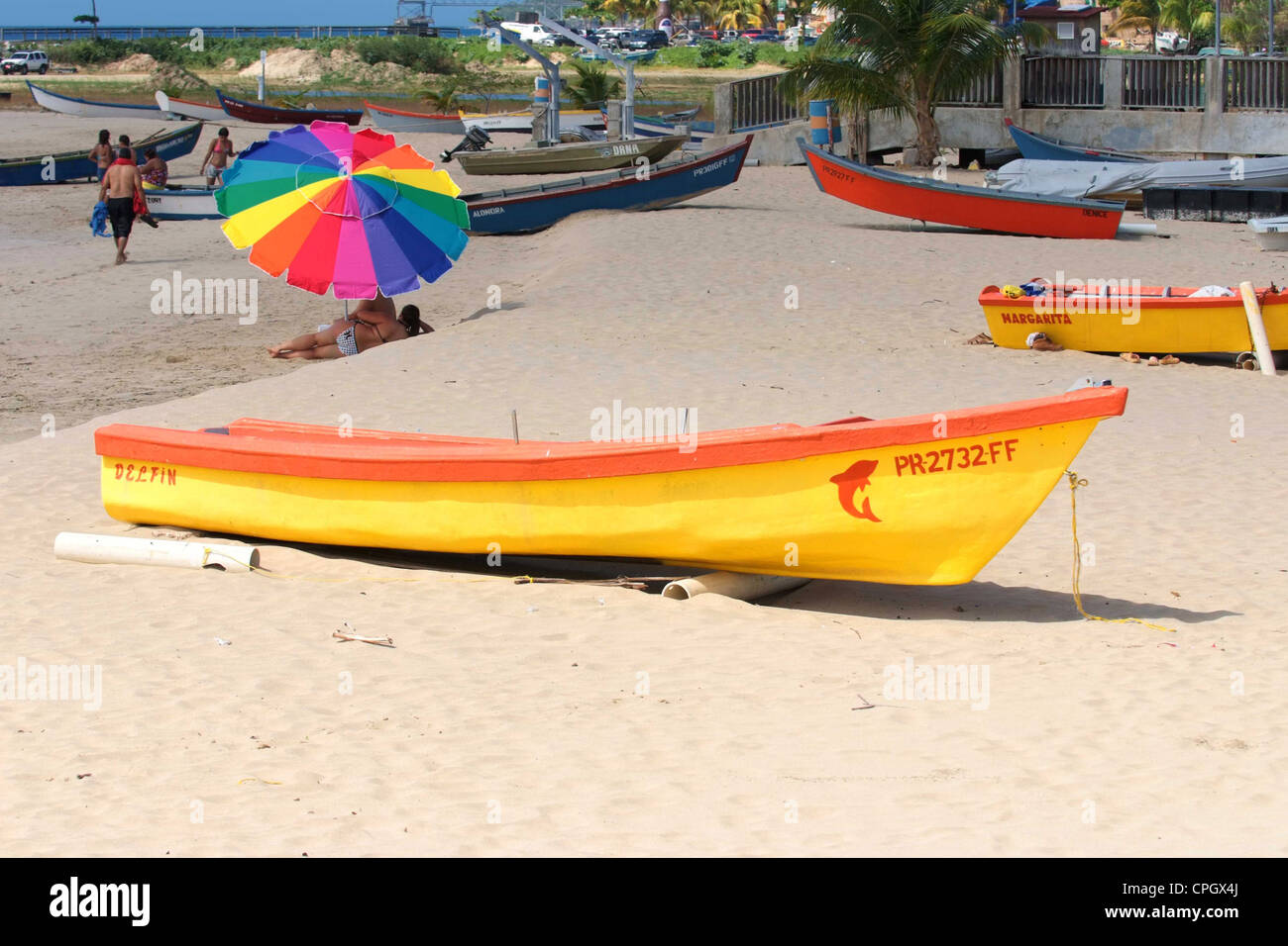 PUERTO RICO AGUADILLA Crashboat Beach Foto Stock