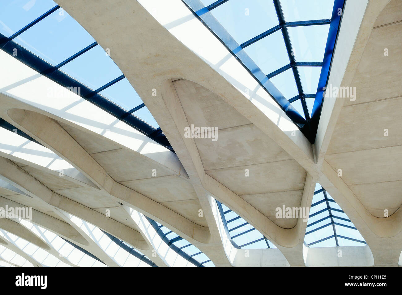 Moderno dettagli architettonici, Lione St Exupery Foto Stock