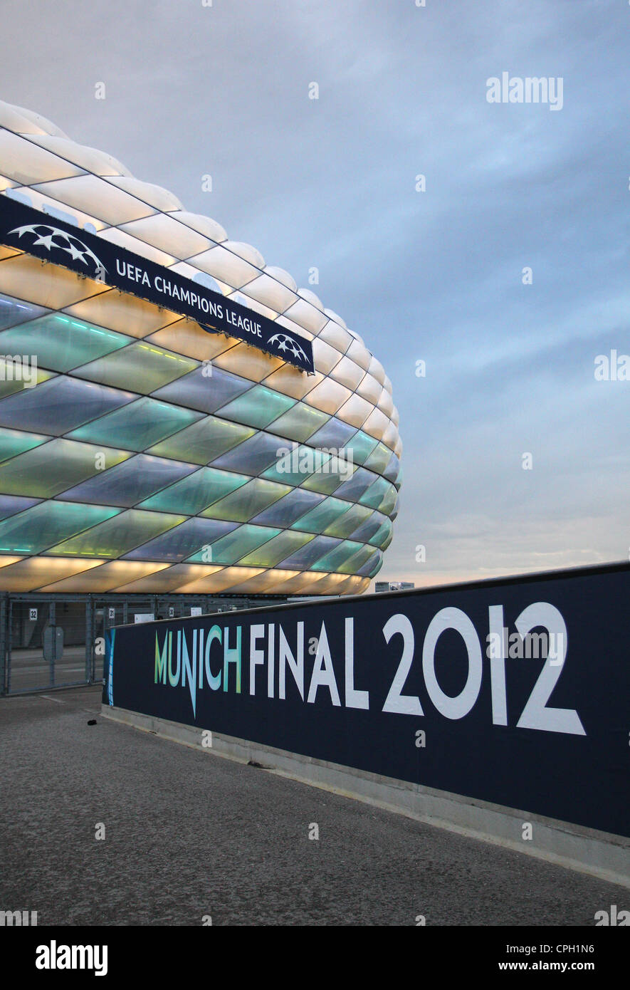 L'Allianz Arena nella foto durante la finale di UEFA Champions League 2012 Bayern Munich v Chelsea Foto Stock