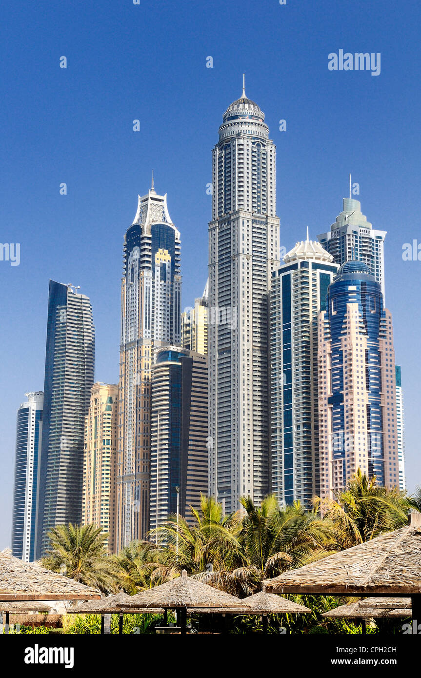 Dubai Marina, Arabi Uniti Emriates, Dubai City Foto Stock