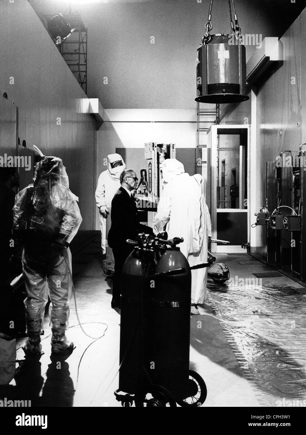 Scienza, fisica nucleare, centro di ricerca nucleare del Centro comune di ricerca della Commissione europea, Ispra, Lombardia, Italia, Interior view, anni 60, autorizzazioni-diritti-aggiuntivi-non disponibili Foto Stock