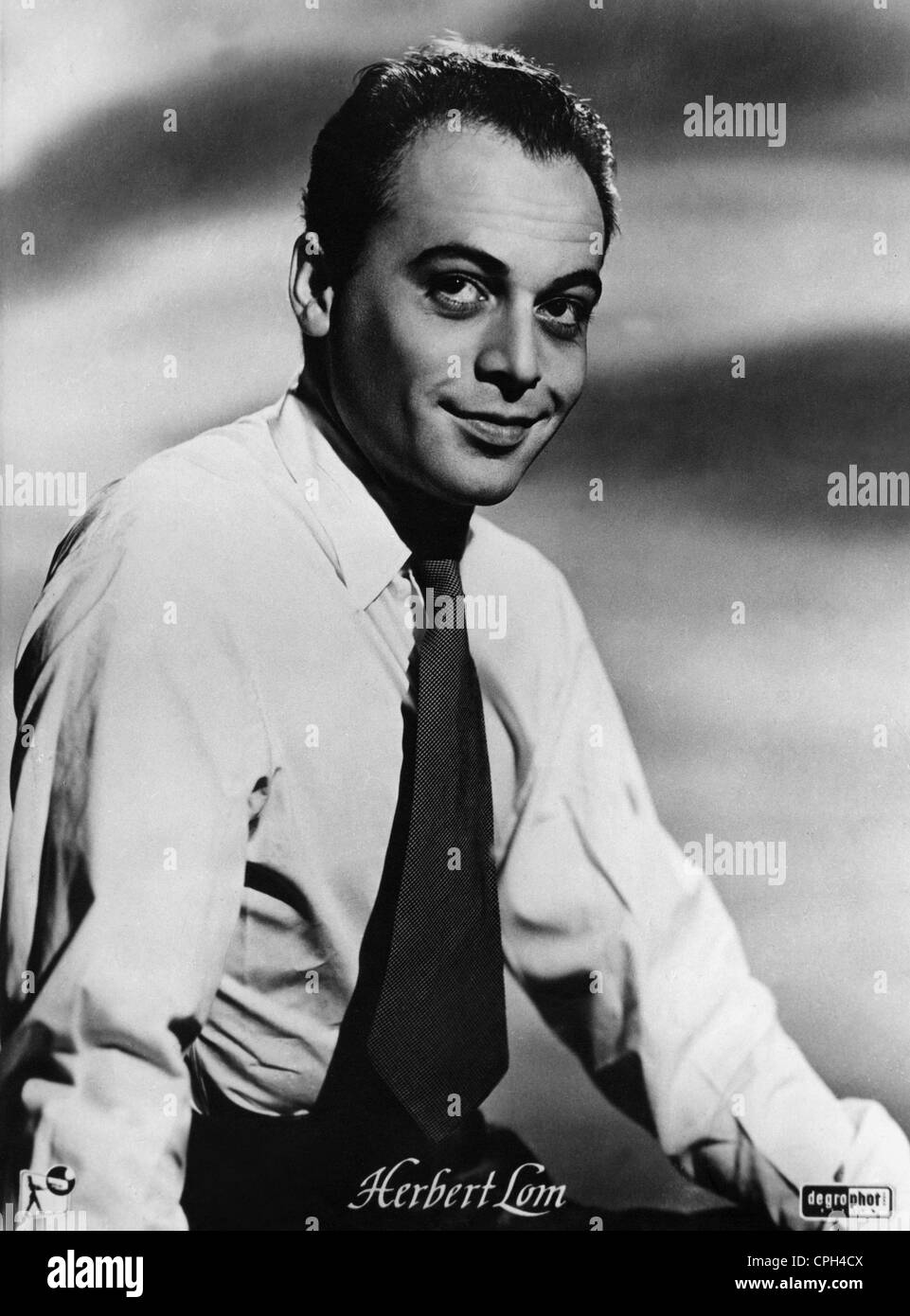 LOM, Herbert, 11.9.1917 - 27.9.2012, attore britannico di origine ceca, a metà lunghezza, circa 1940s, Foto Stock