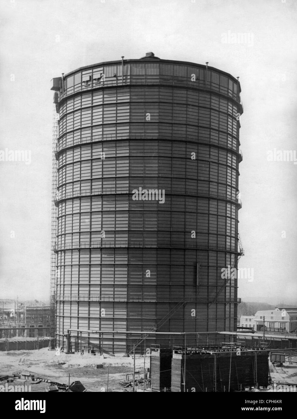 Energia, gas, detentore del gas, società mineraria Mathias Stinnes, Essen-Karnap, Germania, costruito 1923/1924, diritti-aggiuntivi-clearences-non disponibile Foto Stock