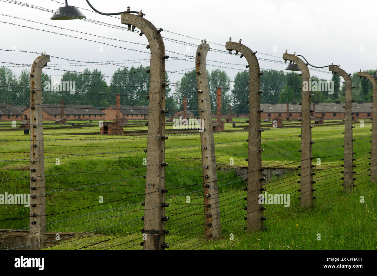 Auschwitz Birkenau (Auschwitz II) Campo di concentramento nei pressi di Cracovia in Polonia Foto Stock