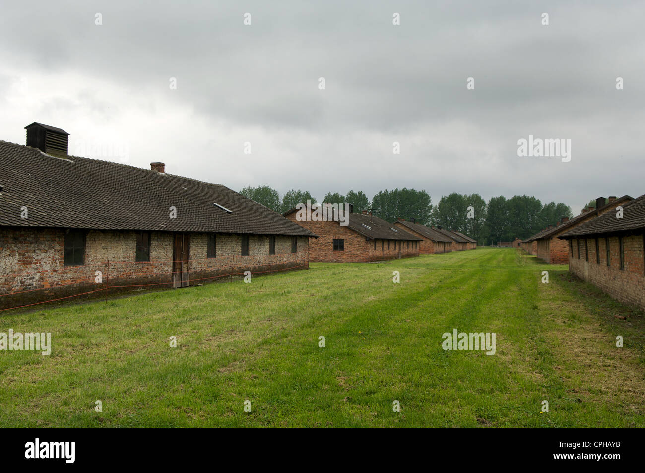 Auschwitz Birkenau (Auschwitz II) Campo di concentramento nei pressi di Cracovia in Polonia Foto Stock
