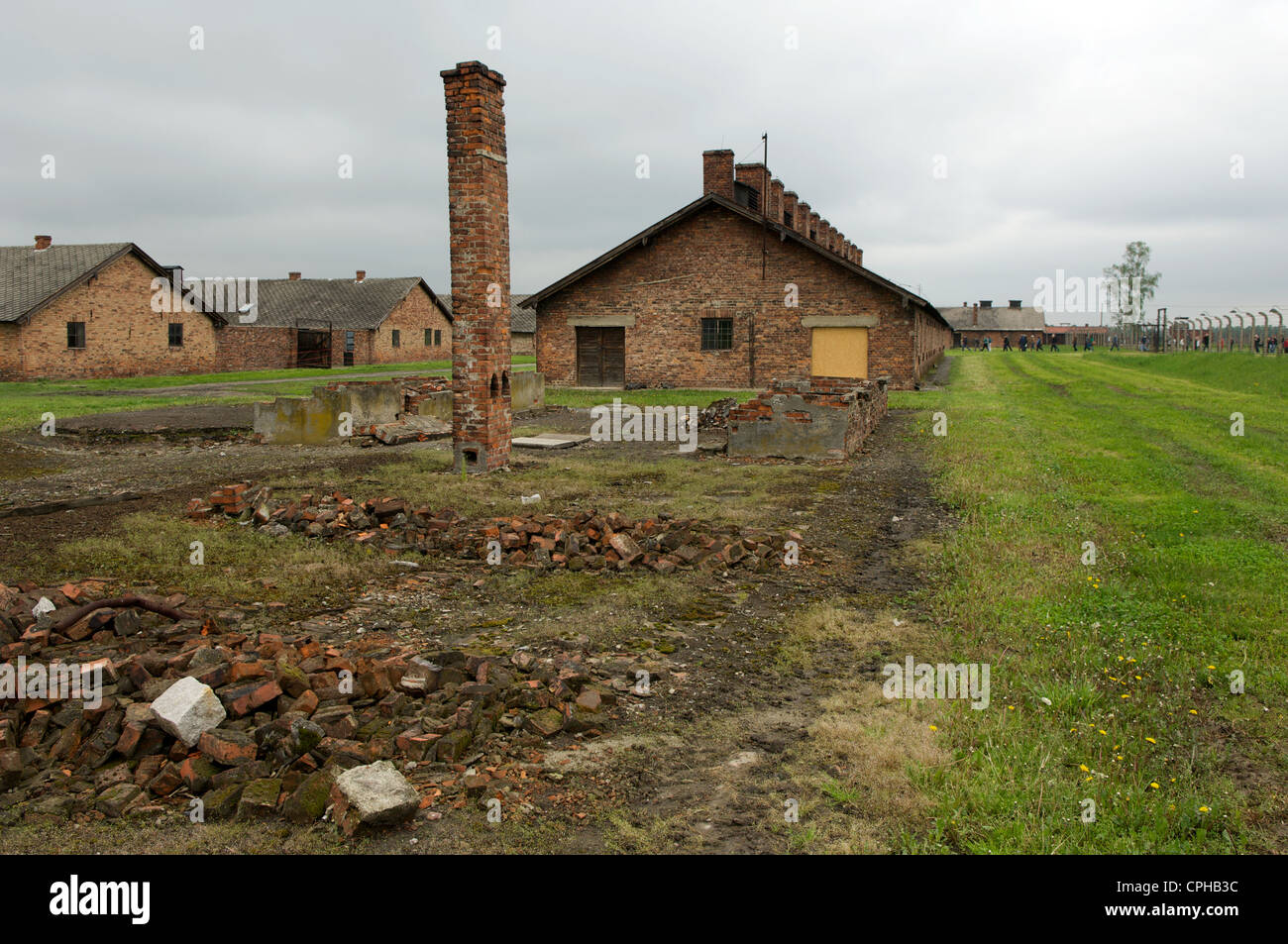 Auschwitz Birkenau (Auschwitz II) Campo di concentramento nei pressi di Cracovia in Polonia Foto Stock