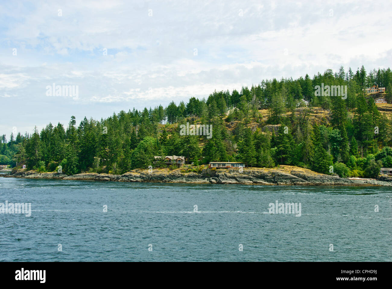 La pesca del salmone,aprile punto,Quadra Island,famoso Chinook la pesca al salmone, Campbell River,l'isola di Vancouver, British Columbia, Canada Foto Stock