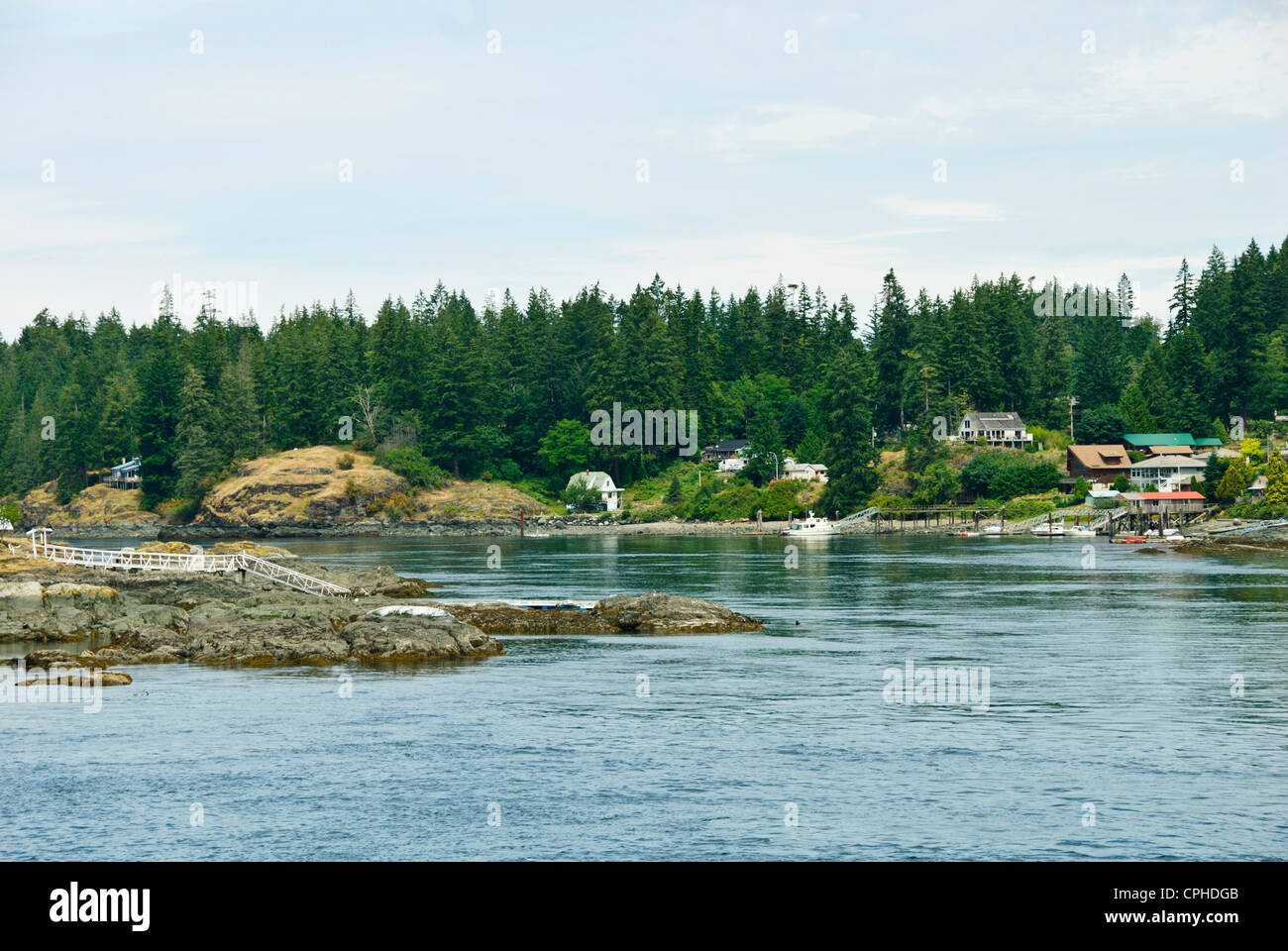 La pesca del salmone,aprile punto,Quadra Island,famoso Chinook la pesca al salmone, Campbell River,l'isola di Vancouver, British Columbia, Canada Foto Stock