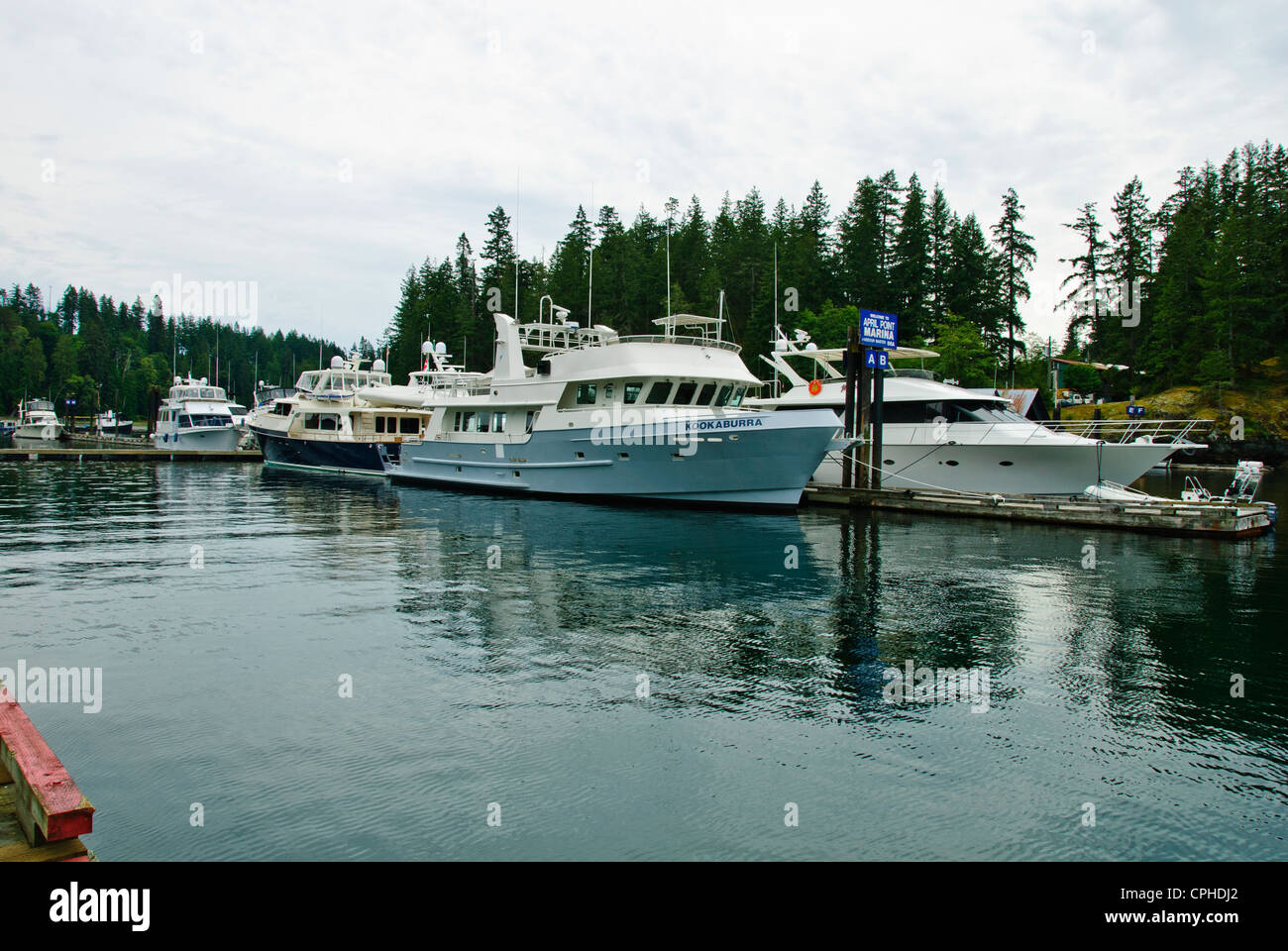 La pesca del salmone,aprile punto,Quadra Island,famoso Chinook la pesca al salmone, Campbell River,l'isola di Vancouver, British Columbia, Canada Foto Stock