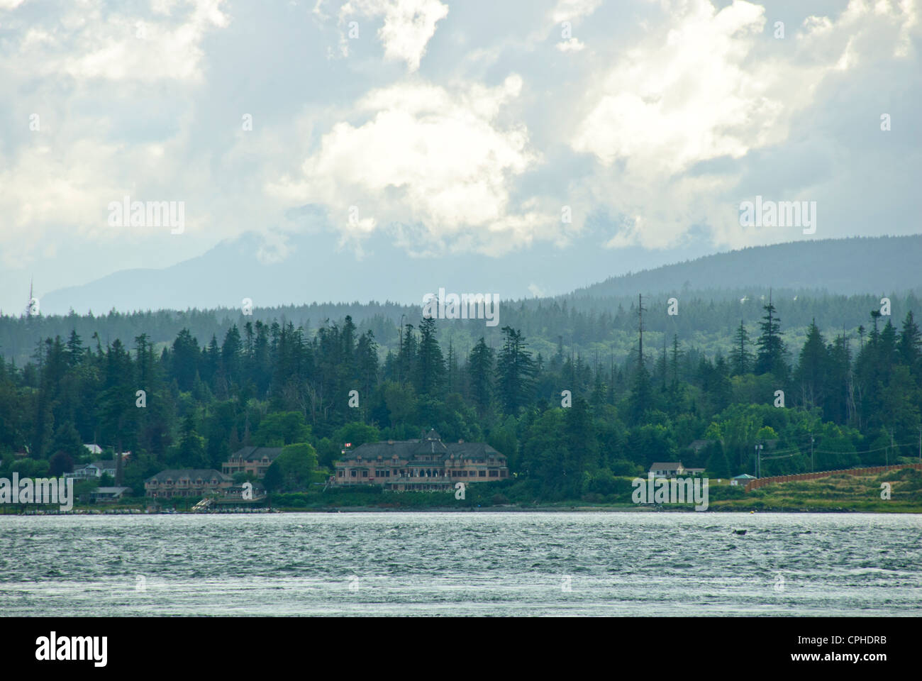 La pesca del salmone,aprile punto,Quadra Island,famoso Chinook la pesca al salmone, Campbell River,l'isola di Vancouver, British Columbia, Canada Foto Stock