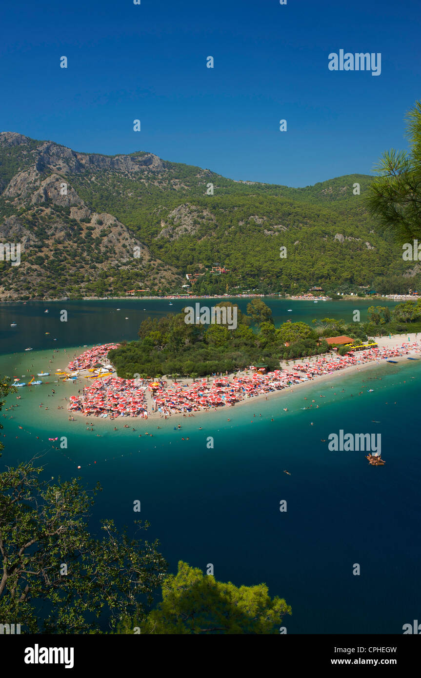 La Turchia, il Mare Egeo, turca del Mar Egeo, Ölüdeniz, Oludeniz, spiaggia, mare, spiagge, le spiagge, Fethiye, costa, seashore coast Foto Stock