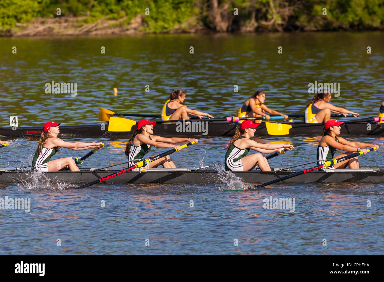 PHILADELPHIA, PA, Stati Uniti d'America - Stotesbury Cup regata dell'equipaggio. Foto Stock