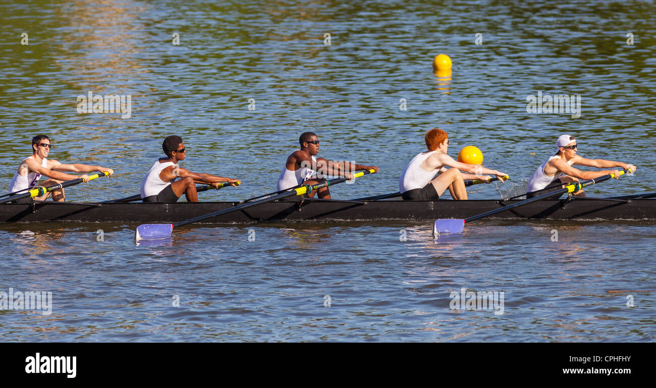 PHILADELPHIA, PA, Stati Uniti d'America - Stotesbury Cup regata dell'equipaggio. Foto Stock