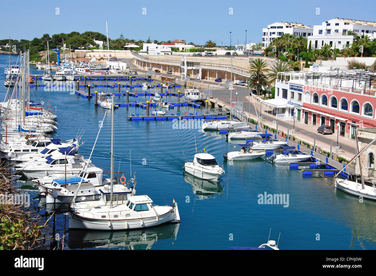Porto di Ciudadella, Ciutadella de Menorca Minorca, Isole Baleari, Spagna Foto Stock