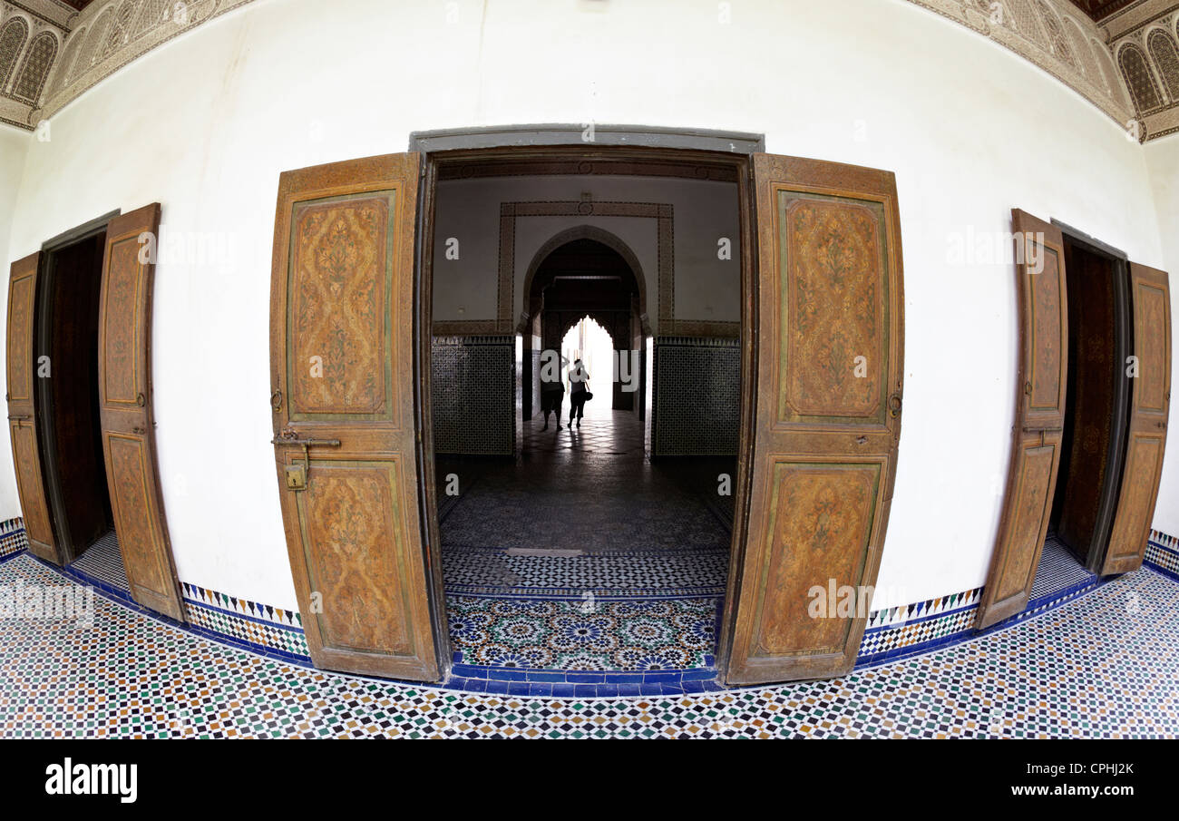 Gli interni del Palais Bahia marrakech marocco Foto Stock