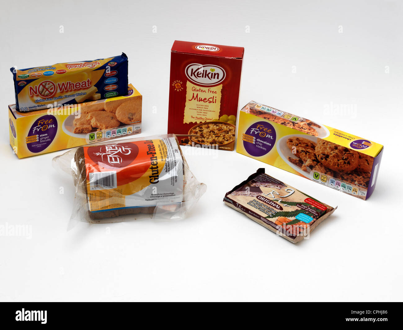 Prodotti senza Glutine Foto Stock