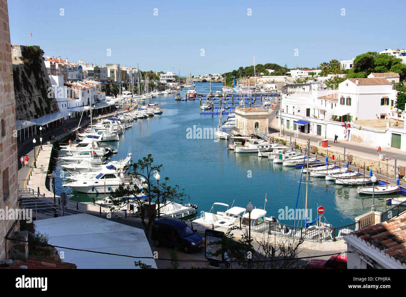 Porto di Ciudadella, Ciutadella de Menorca Minorca, Isole Baleari, Spagna Foto Stock